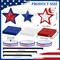 3 Pieces 4th of July Tiered Tray Decor Wood Star Set, Memorial Day Table Decorations, Rustic Patriotic Table Decorations